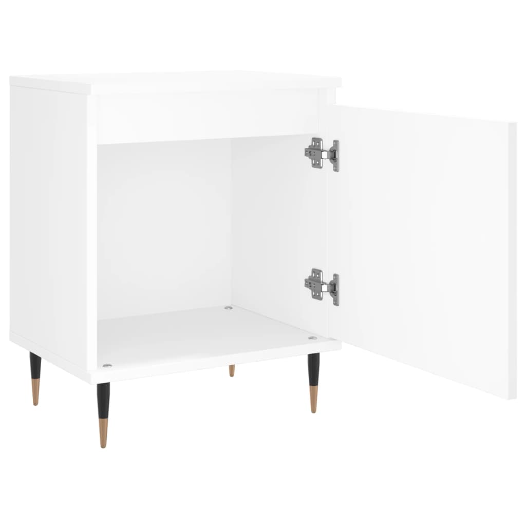 Comodini 2 pz Bianchi 40x30x50 cm in Legno Multistrato - homemem39