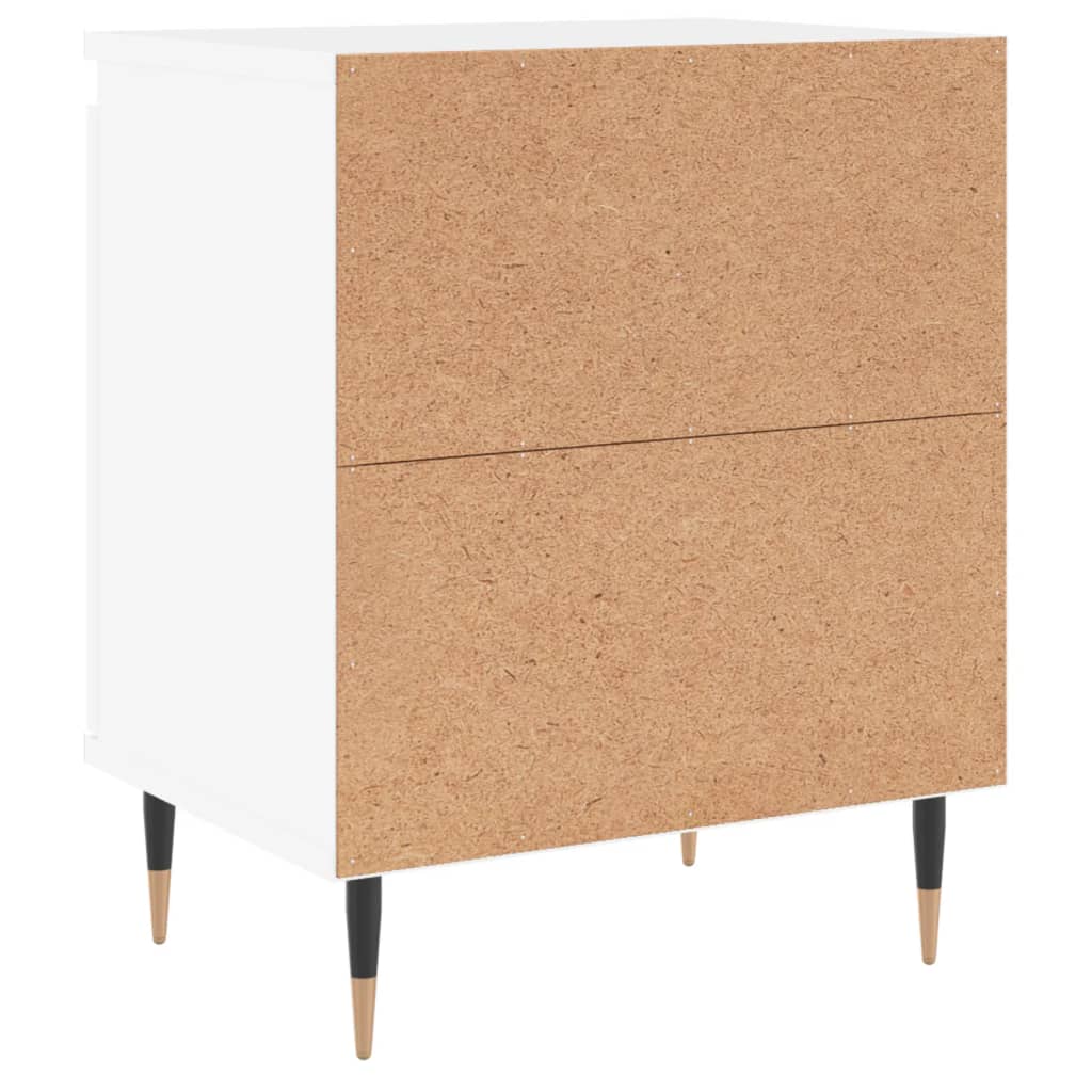 Comodini 2 pz Bianchi 40x30x50 cm in Legno Multistrato - homemem39