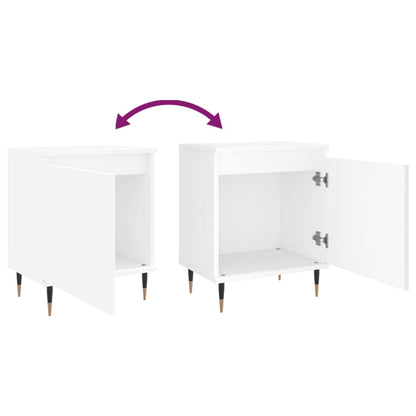 Comodini 2 pz Bianchi 40x30x50 cm in Legno Multistrato - homemem39