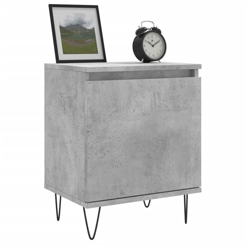 Comodini 2 pz Grigio Cemento 40x30x50 cm in Legno Multistrato - homemem39