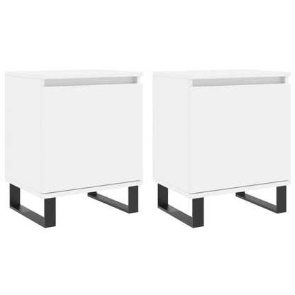Comodini 2 pz Bianchi 40x30x50 cm in Legno Multistrato - homemem39
