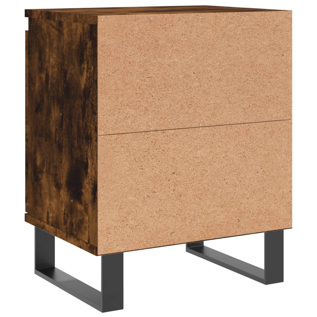 Comodini Rovere Fumo 2 pz 40x30x50 cm in Legno Multistrato - homemem39