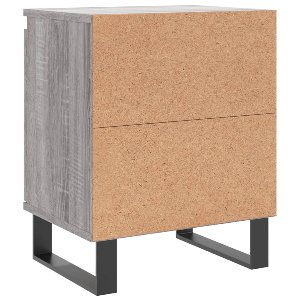 Comodini Grigio Sonoma 2 pz 40x30x50 cm in Legno Multistrato - homemem39