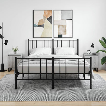 Comodini Grigio Sonoma 2 pz 40x30x50 cm in Legno Multistrato - homemem39