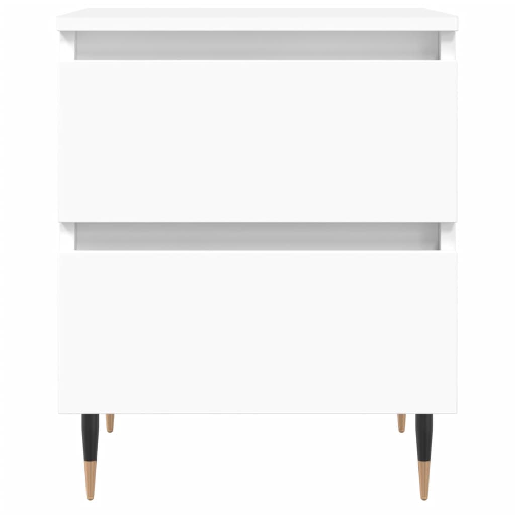 Comodino Bianco 40x35x50 cm in Legno Multistrato - homemem39