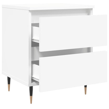 Comodino Bianco 40x35x50 cm in Legno Multistrato - homemem39