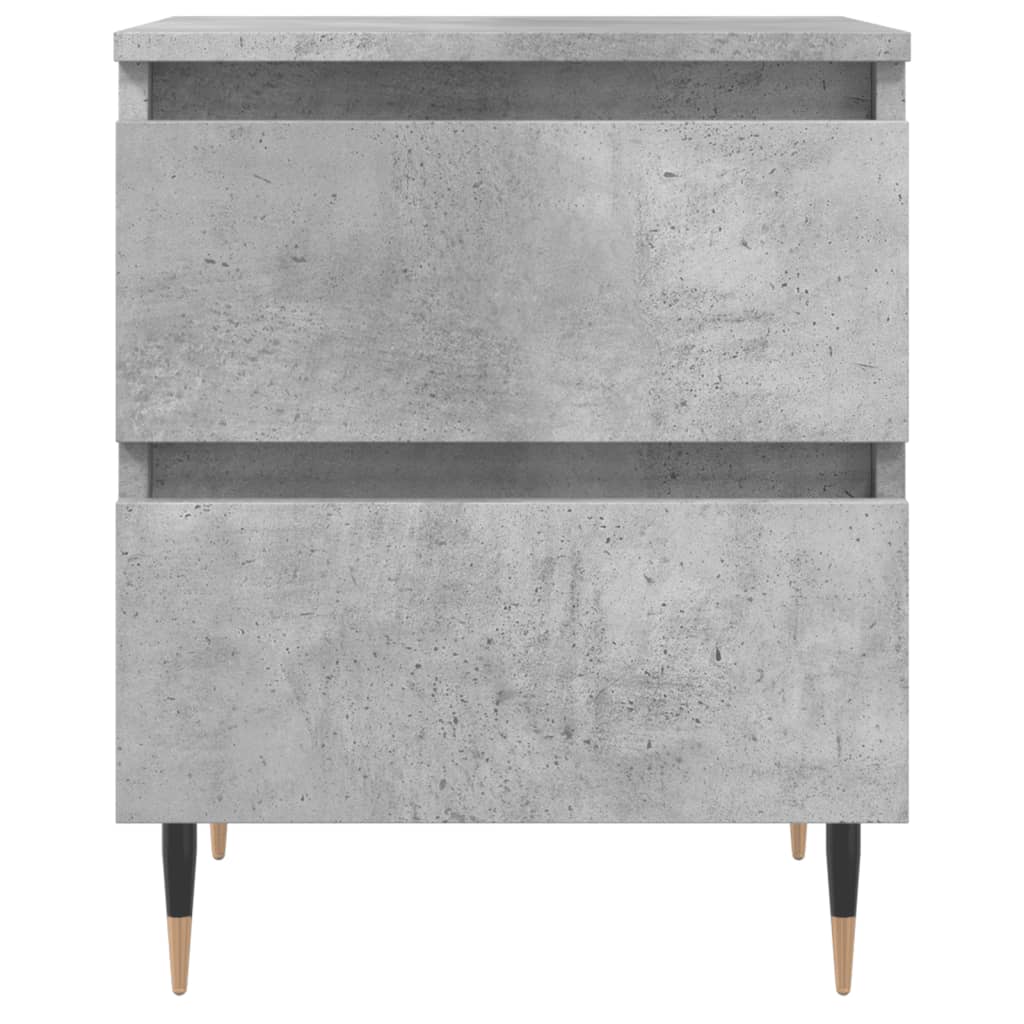 Comodino Grigio Cemento 40x35x50 cm in Legno Multistrato - homemem39
