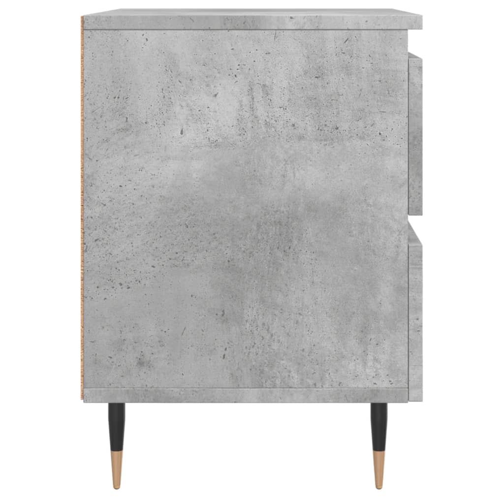 Comodino Grigio Cemento 40x35x50 cm in Legno Multistrato - homemem39