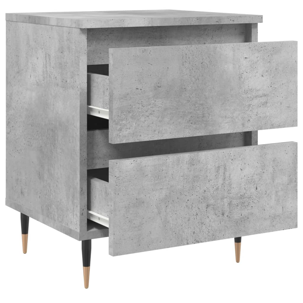 Comodini 2pz Grigio Cemento 40x35x50 cm in Legno Multistrato - homemem39