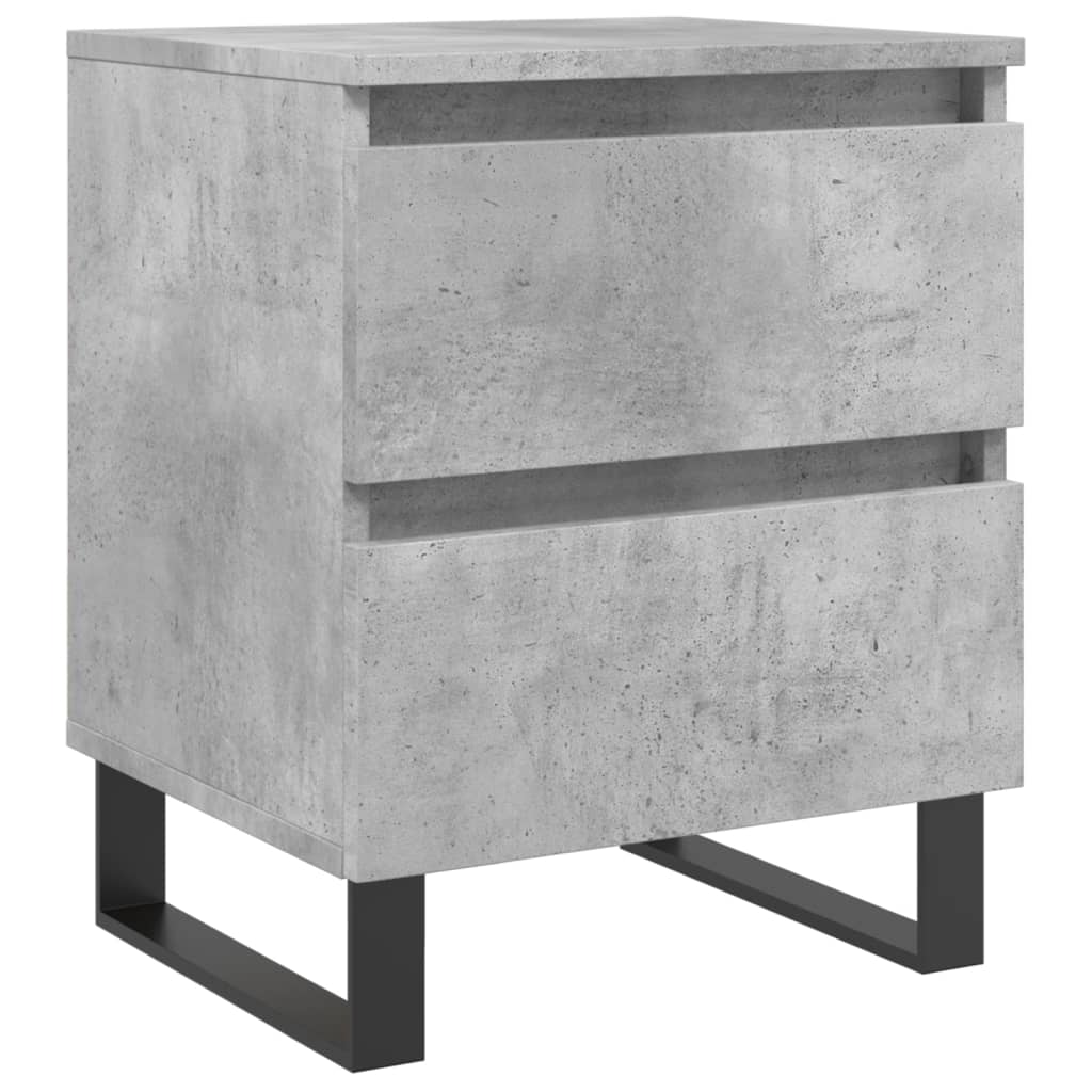 Comodino Grigio Cemento 40x35x50 cm in Legno Multistrato - homemem39