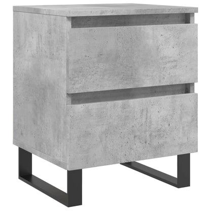 Comodino Grigio Cemento 40x35x50 cm in Legno Multistrato - homemem39