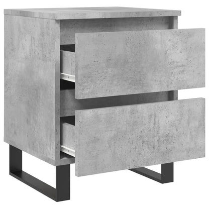 Comodino Grigio Cemento 40x35x50 cm in Legno Multistrato - homemem39
