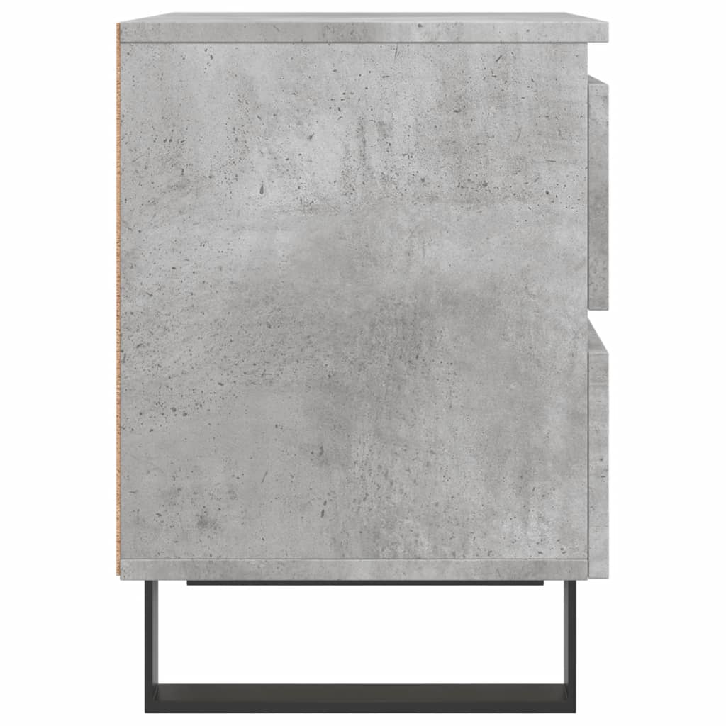 Comodino Grigio Cemento 40x35x50 cm in Legno Multistrato - homemem39