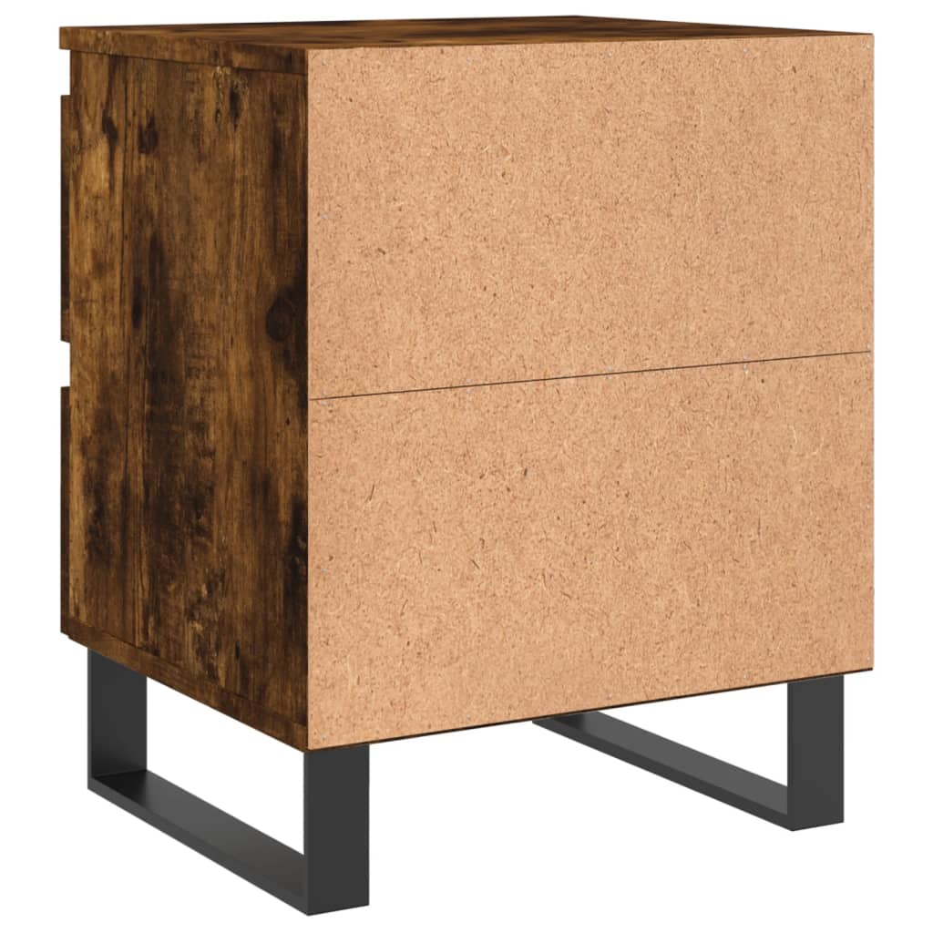 Comodini 2pz Rovere Fumo 40x35x50 cm in Legno Multistrato - homemem39