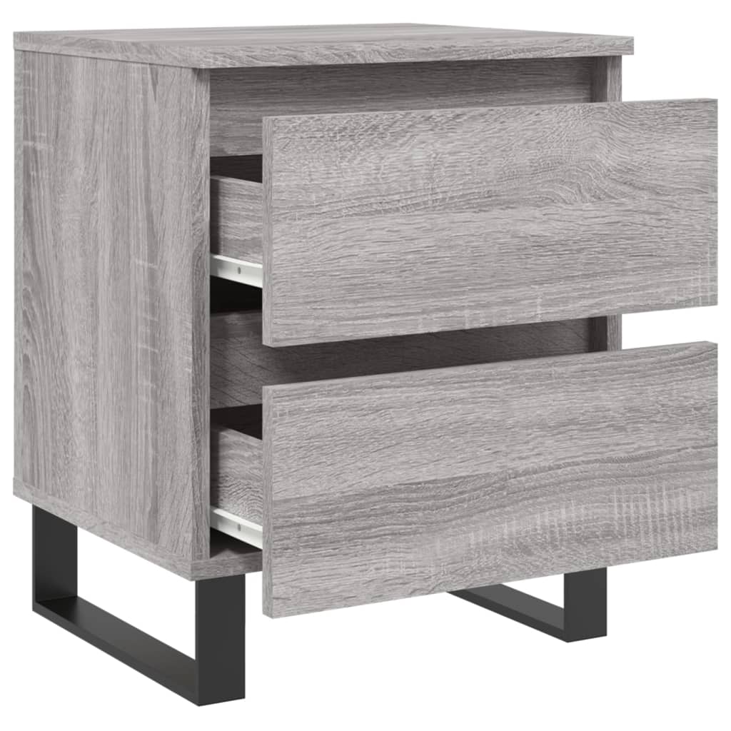 Comodino Grigio Sonoma 40x35x50 cm in Legno Multistrato - homemem39