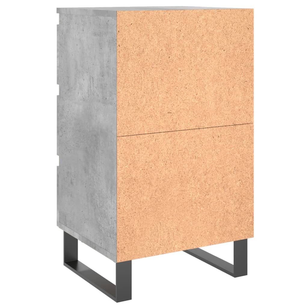 Comodini 2 pz Grigio Cemento 40x35x69 cm in Legno Multistrato - homemem39