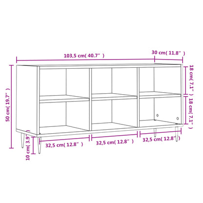Mobile per TV Grigio Cemento 103,5x30x50 cm Legno Multistrato - homemem39