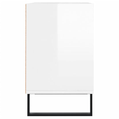 Mobile Porta TV Bianco Lucido 103,5x30x50 cm Legno Multistrato - homemem39