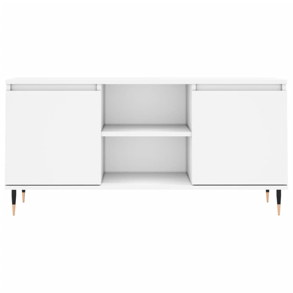 Mobile Porta TV Bianco 104x35x50 cm in Legno Multistrato