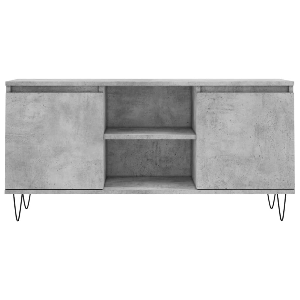 Mobile Porta TV Grigio Cemento 104x35x50cm in Legno Multistrato - homemem39