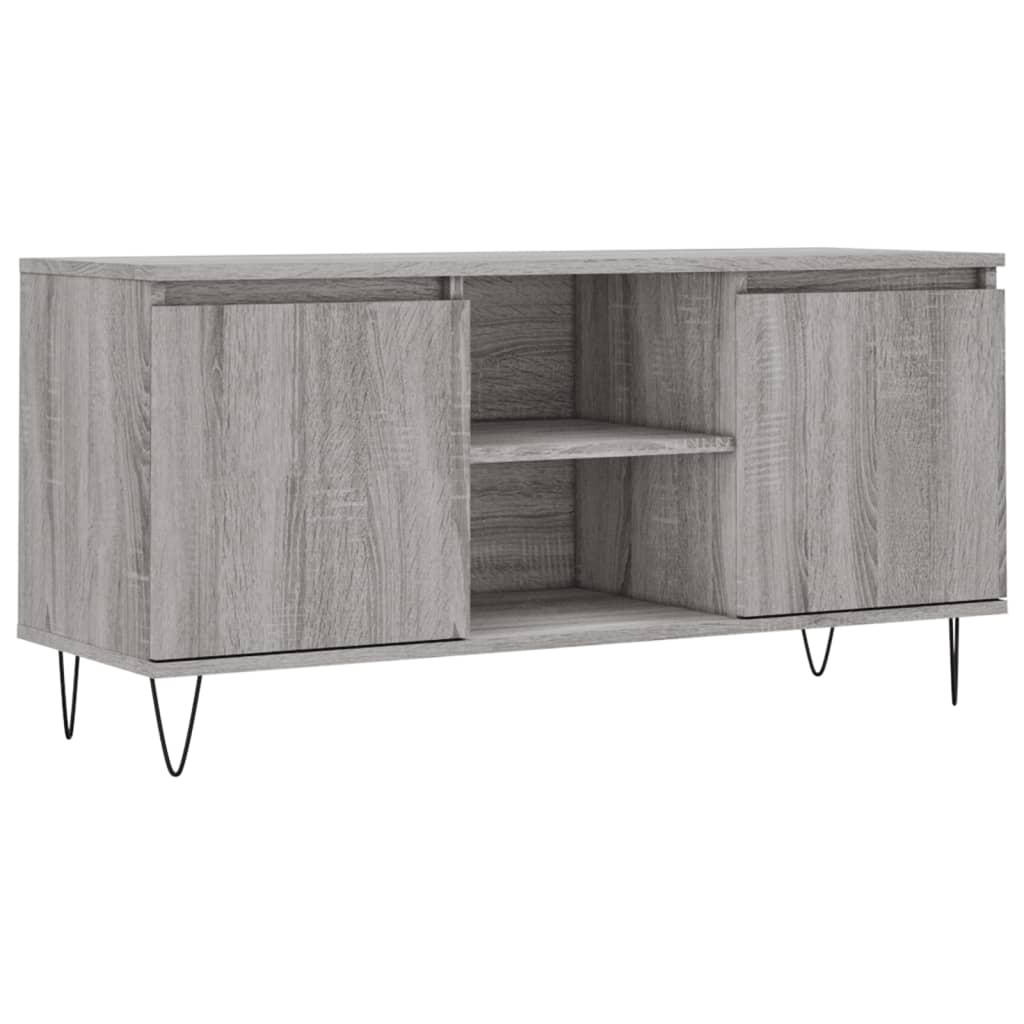 Mobile Porta TV Grigio Sonoma 104x35x50 cm in Legno Multistrato - homemem39