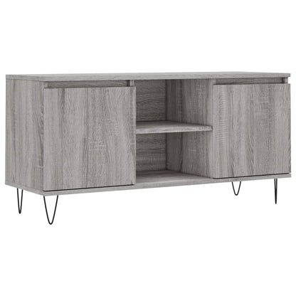 Mobile Porta TV Grigio Sonoma 104x35x50 cm in Legno Multistrato - homemem39
