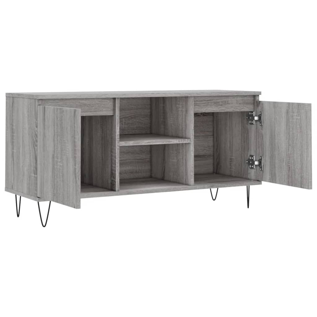 Mobile Porta TV Grigio Sonoma 104x35x50 cm in Legno Multistrato - homemem39