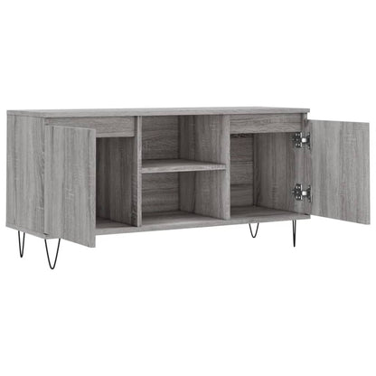 Mobile Porta TV Grigio Sonoma 104x35x50 cm in Legno Multistrato - homemem39
