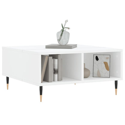 Tavolino da Salotto Bianco 60x60x30 cm in Legno Multistrato | homemem39