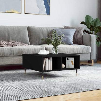 Tavolino da Salotto Nero 60x60x30 cm in Legno Multistrato | homemem39