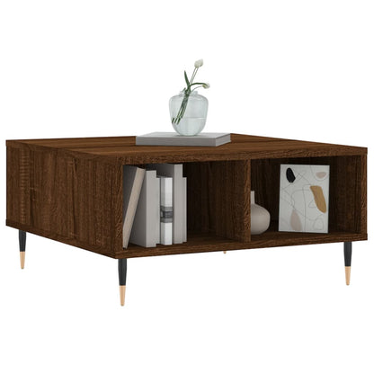 Tavolino da Salotto Rovere Marrone 60x60x30cm Legno Multistrato | homemem39
