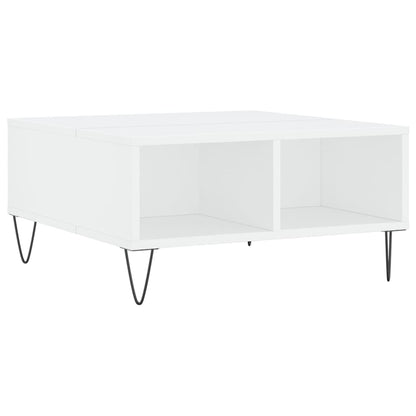 Tavolino da Salotto Bianco 60x60x30 cm in Legno Multistrato | homemem39