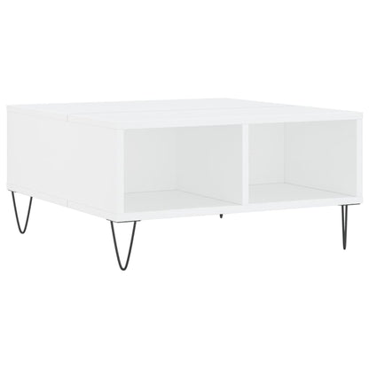 Tavolino da Salotto Bianco 60x60x30 cm in Legno Multistrato | homemem39