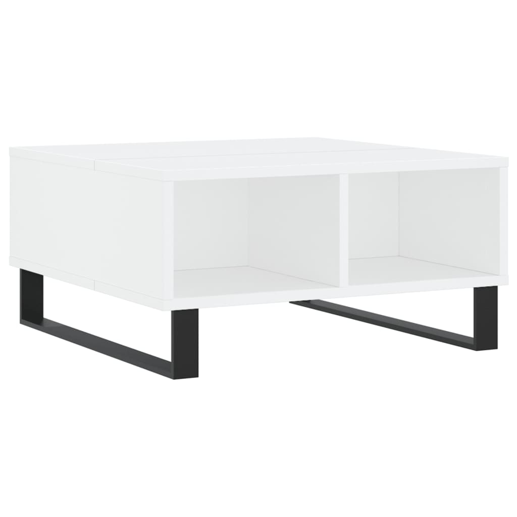 Tavolino da Salotto Bianco 60x60x30 cm in Legno Multistrato | homemem39