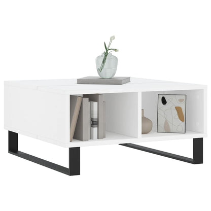 Tavolino da Salotto Bianco 60x60x30 cm in Legno Multistrato | homemem39