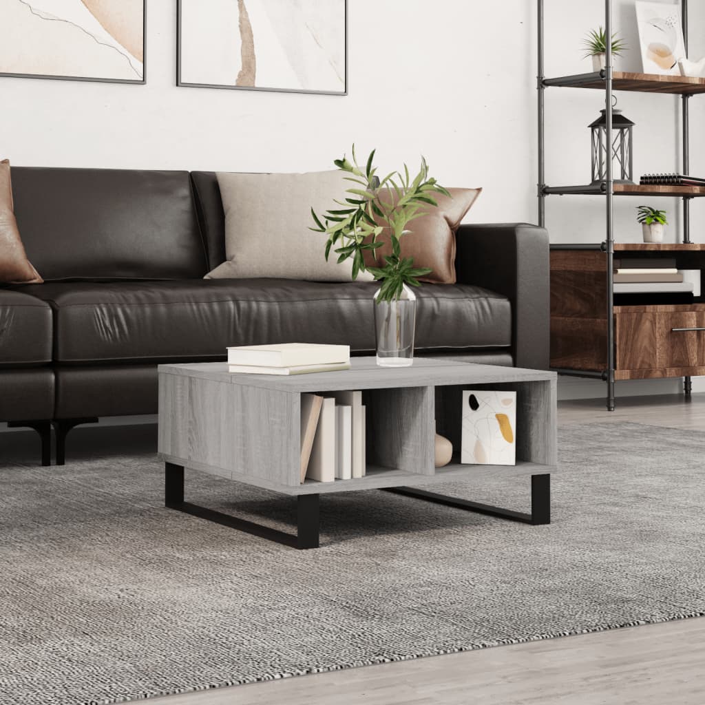 Tavolino da Salotto Grigio Sonoma 60x60x30 cm Legno Multistrato | homemem39