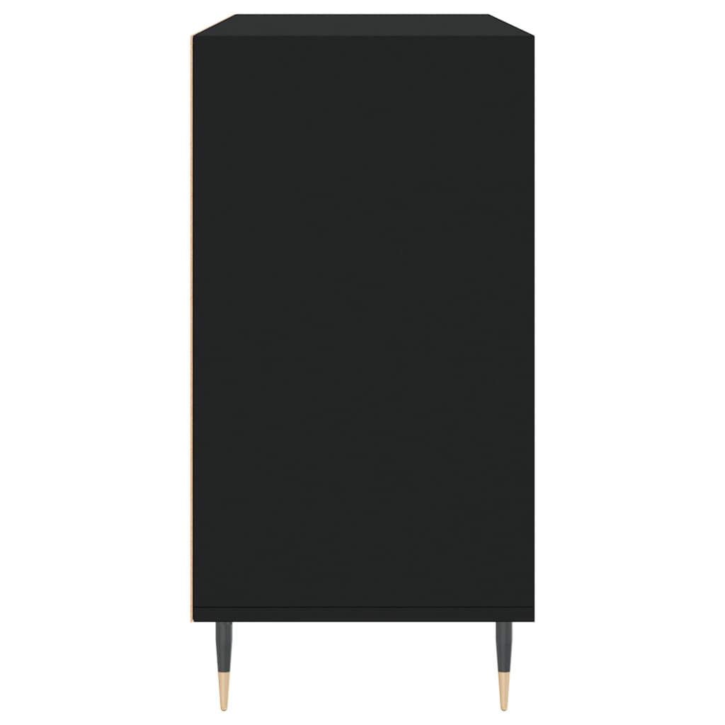 Credenza Nera 103,5x35x70 cm in Legno Multistrato