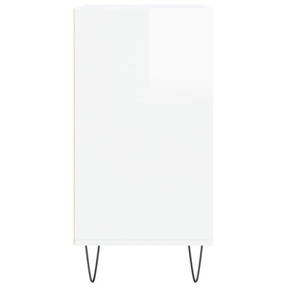 Credenza Bianco Lucido 57x35x70 cm in Legno Multistrato - homemem39