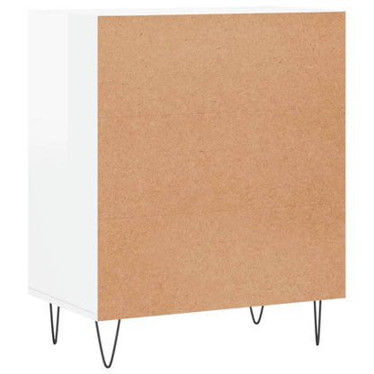 Credenza Bianco Lucido 57x35x70 cm in Legno Multistrato - homemem39