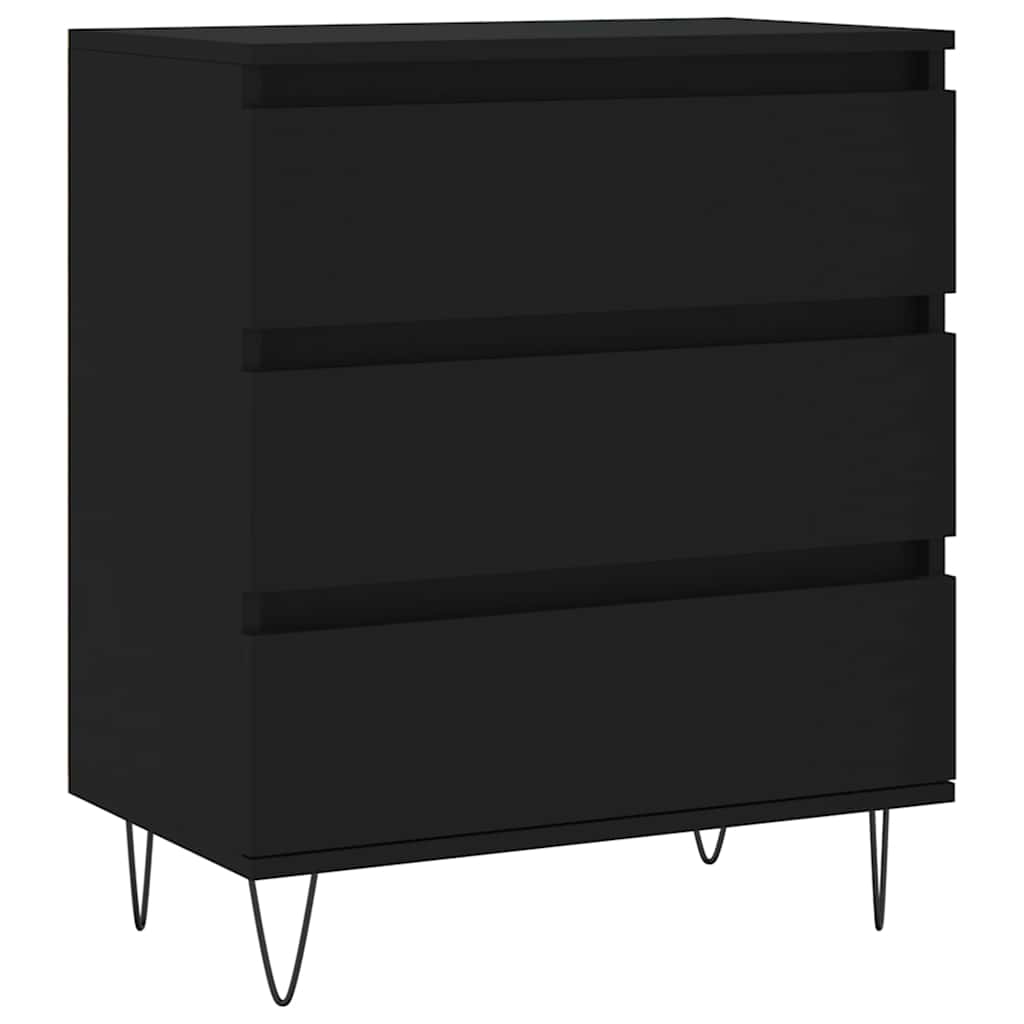 Credenza Nero 60x35x70 cm in Legno Multistrato | homemem39