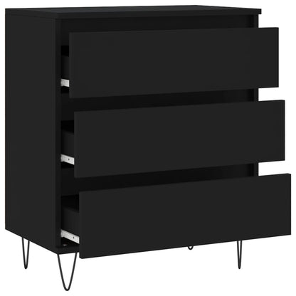 Credenza Nero 60x35x70 cm in Legno Multistrato | homemem39