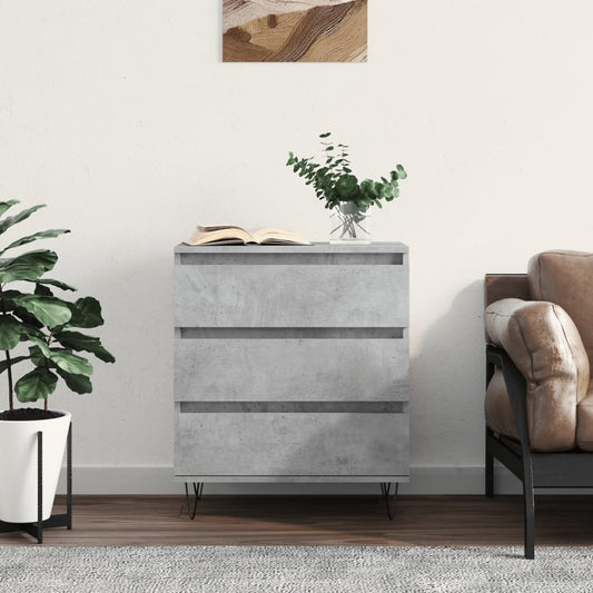 Credenza Grigio Cemento 60x35x70 cm in Legno Multistrato | homemem39