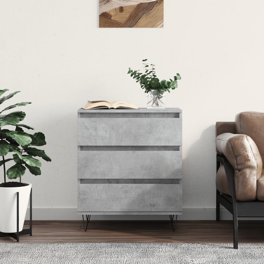 Credenza Grigio Cemento 60x35x70 cm in Legno Multistrato - homemem39