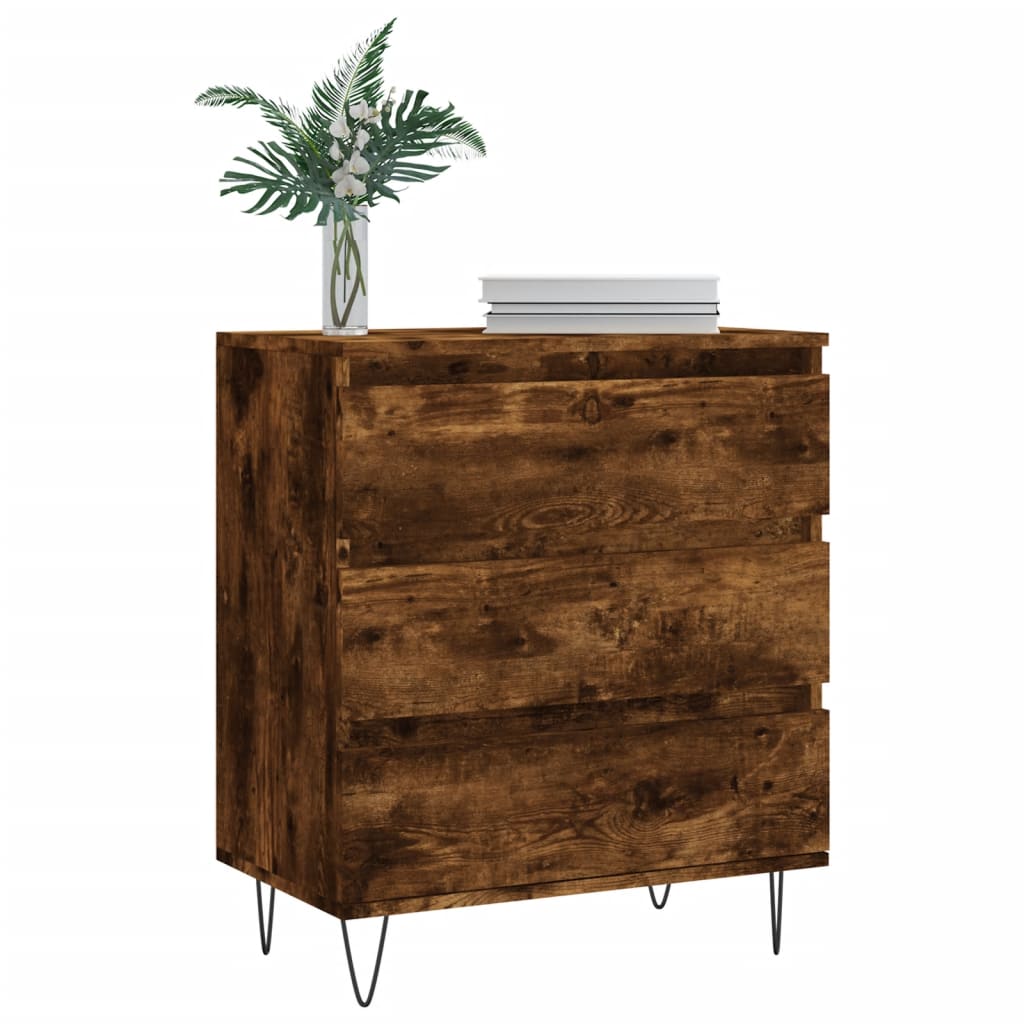 Credenza Rovere Fumo 60x35x70 cm in Legno Multistrato | homemem39