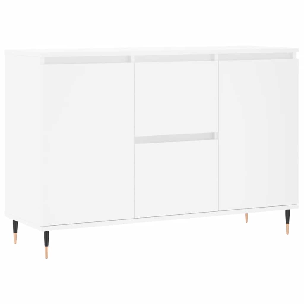 Credenza Bianca 101,5x35x70 cm in Legno Multistrato | homemem39