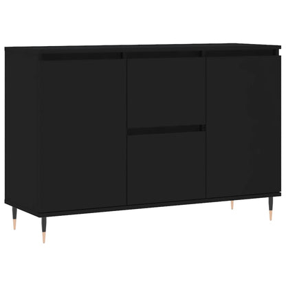 Credenza Nera 101,5x35x70 cm in Legno Multistrato - homemem39