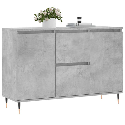Credenza Grigio Cemento 101,5x35x70 cm in Legno Multistrato