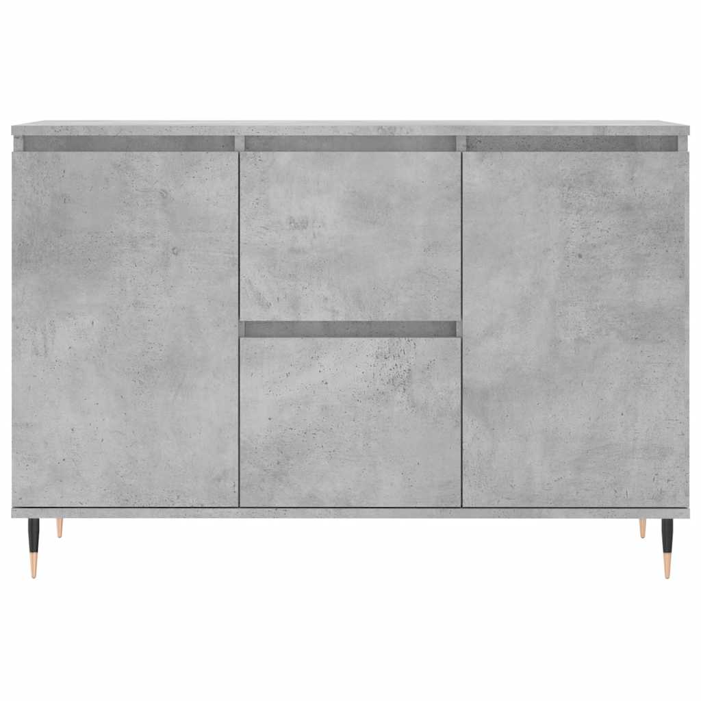 Credenza Grigio Cemento 101,5x35x70 cm in Legno Multistrato