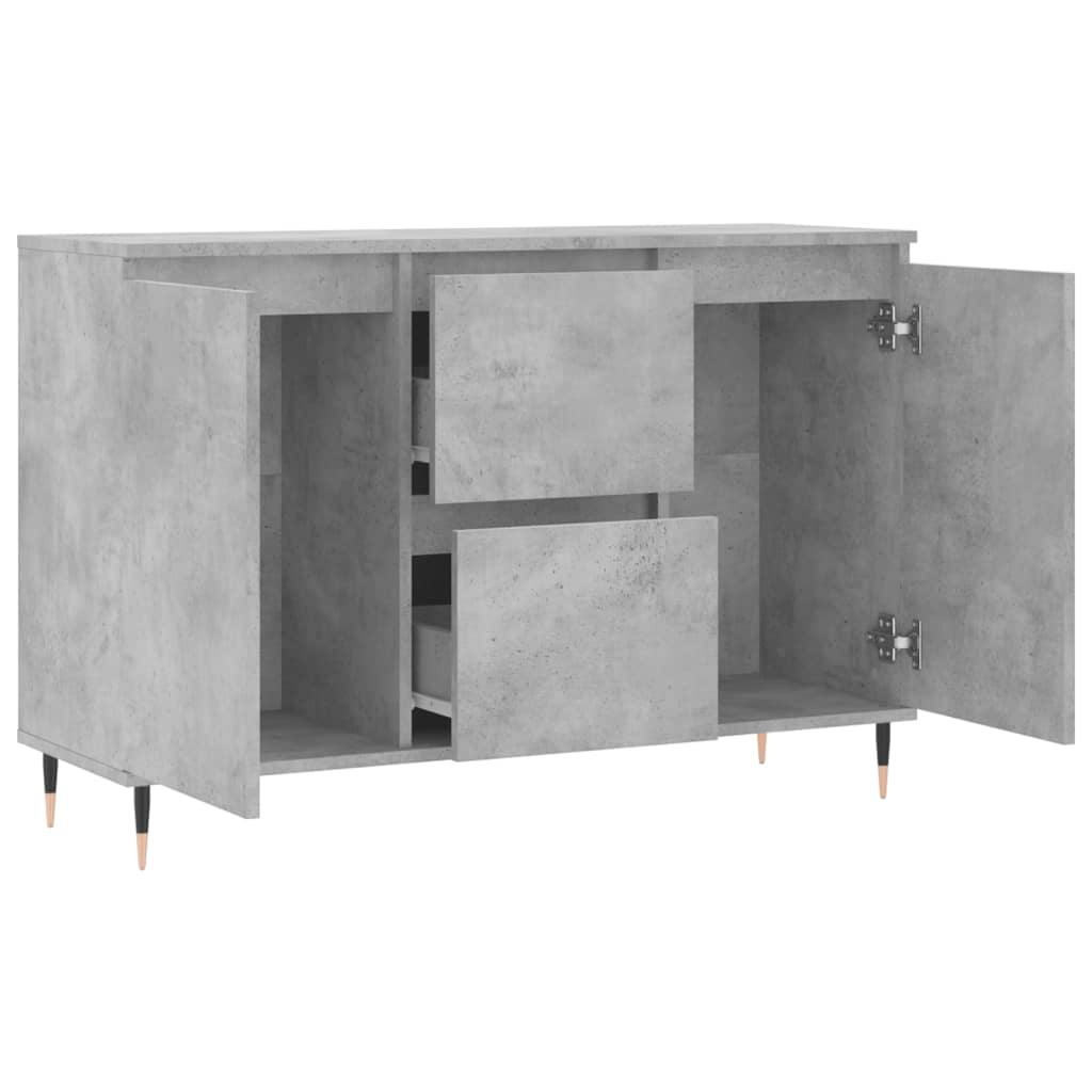 Credenza Grigio Cemento 101,5x35x70 cm in Legno Multistrato - homemem39