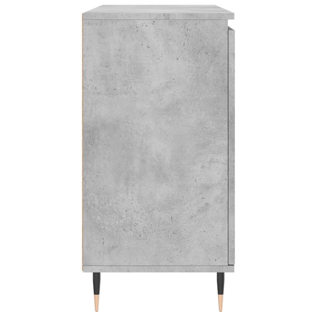 Credenza Grigio Cemento 101,5x35x70 cm in Legno Multistrato
